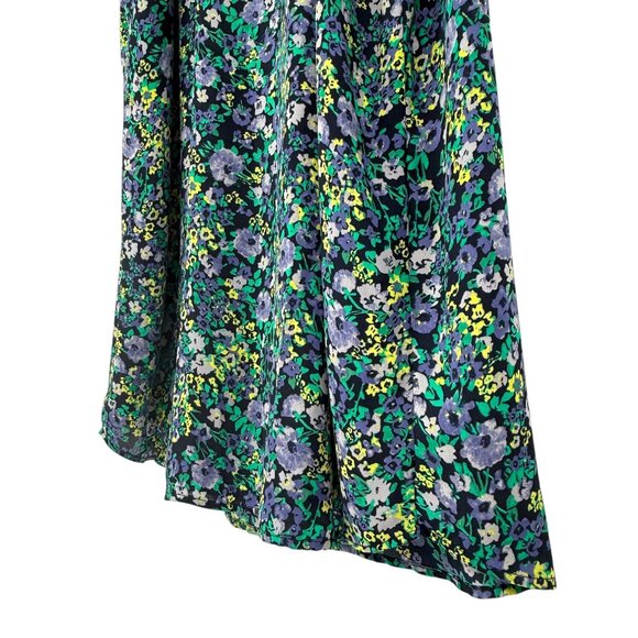 NWT Loft Womens M Micro Floral Racerback Tank Top Lined Blue Green Cottagecore - Picture 11 of 16